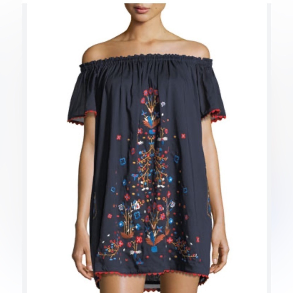 Tory Burch Wildflower Embroidered Beach Coverup Dress NWT Size Small